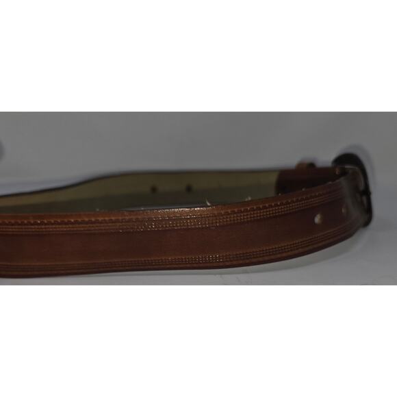 Vintage Lee Jeans Leather Children's Belt Pair Black Brown 28 Inch Slide Buckle - Picture 16 of 16